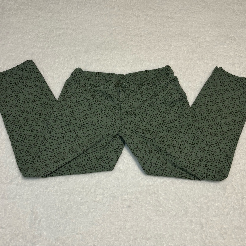 Patagonia Women Green Organic Cotton Geometric Pattern Print All-Wear Pants